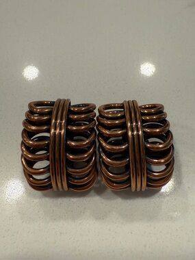 Renoir Copper Clip On Earrings